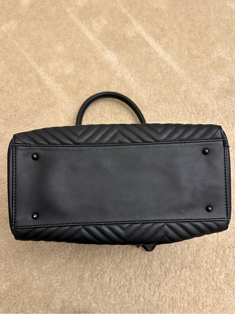 GUESS Black Quilted Large Purse with Top Handle Functional Travel Classy - Picture 4 of 14